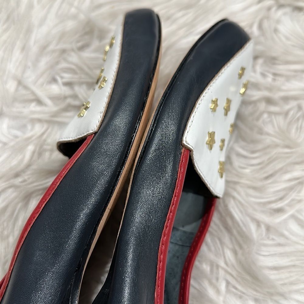 Array Salute Leather Red White And Blue Star Embellished Slip On Loafer Sz 10N - Picture 9 of 14